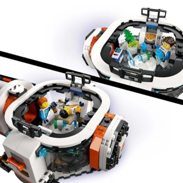 LEGO City Galaxie Raumschiff (60446); Kinderspielzeug; Geschenk für Raumfahrtfans ab 7 Jahren; Set aus variabel einbaubaren Modulen mit 4 Minifiguren und einem Alien - 5