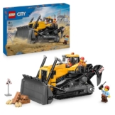 LEGO City Gelber Bulldozer Set – Spielzeugbaustelle, BAU- und Spielset – wirklichkeitsgetreue Baumaschine mit Fahrer und 2 Bauarbeitern – Geschenkidee für Kinder ab 8 Jahren – 60466 - 1