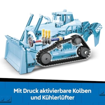 LEGO City Gelber Bulldozer Set – Spielzeugbaustelle, BAU- und Spielset – wirklichkeitsgetreue Baumaschine mit Fahrer und 2 Bauarbeitern – Geschenkidee für Kinder ab 8 Jahren – 60466 - 5