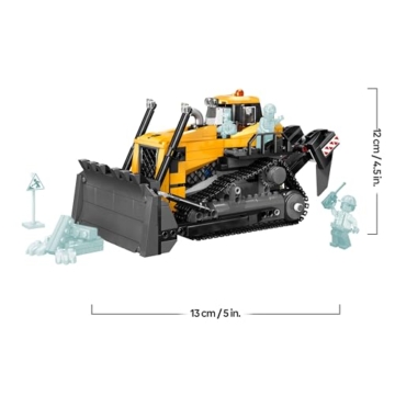 LEGO City Gelber Bulldozer Set – Spielzeugbaustelle, BAU- und Spielset – wirklichkeitsgetreue Baumaschine mit Fahrer und 2 Bauarbeitern – Geschenkidee für Kinder ab 8 Jahren – 60466 - 8