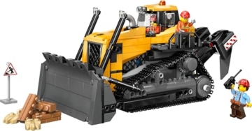 LEGO City Gelber Bulldozer Set – Spielzeugbaustelle, BAU- und Spielset – wirklichkeitsgetreue Baumaschine mit Fahrer und 2 Bauarbeitern – Geschenkidee für Kinder ab 8 Jahren – 60466 - 10