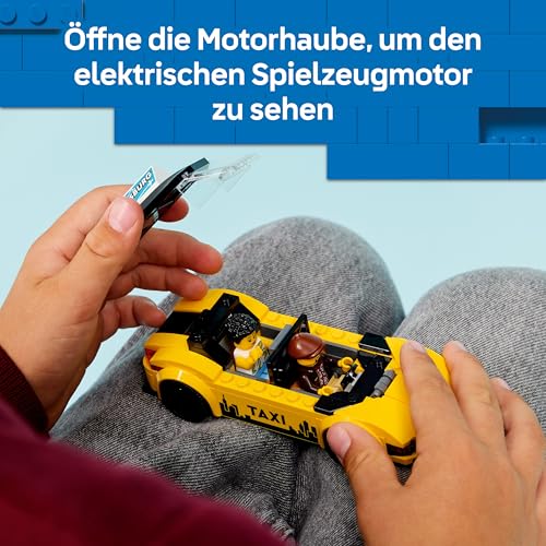 LEGO City Gelbes Taxi - Spielzeug Auto - Modellbau mit 2 Minifiguren, abnehmbares Dach - Spielset zur Förderung der Feinmotorik - Geburtstagsgeschenk für Jungen ab 5 Jahren - 60487 - 3