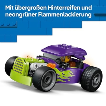 LEGO City Hot Rod - Race Car Toy w/a Driver Minifigure & Folding Roof - Fine Motor Skills Building Set - Small Birthday Gift Idea for 5+ Year Old Boys - 60485 - 3