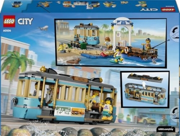 LEGO City Klassische Strandstraßenbahn Spielzeug - Modellbau mit Schienenstrecke, Straßenszene, 5 Minifiguren und 5 Tierfiguren - Geburtstagsgeschenk für Jungen ab 7 Jahren - 60506 - 10