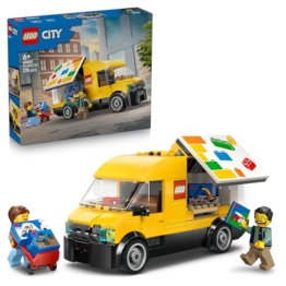 LEGO City Lieferwagen - Modellbau mit 2 Minifiguren, Transportwagen und Zubehör - Geburtstagsgeschenk für Jungen ab 6 Jahren - 60500 - 1