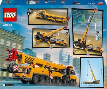 LEGO City Mobiler Baukran, Bauspielzeug für Jungen und Mädchen, Geschenk für kreative Kinder, ausfahrbarer Langer Ausleger, 4 Bauarbeiter-Minifiguren für Rollenspiele 60409 - 12