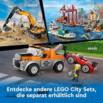 LEGO City Mobiler Baukran, Bauspielzeug für Jungen und Mädchen, Geschenk für kreative Kinder, ausfahrbarer Langer Ausleger, 4 Bauarbeiter-Minifiguren für Rollenspiele 60409 - 7