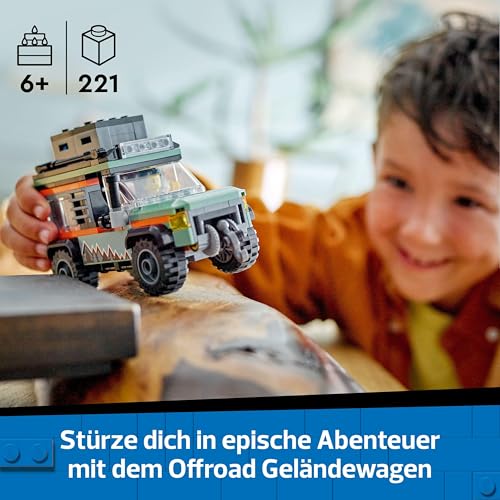 LEGO City Offroad Geländewagen - Bauspielzeug Set für Jungen und Mädchen ab 6 Jahren - Geschenk zum Geburtstag oder für Feiertage - Inkl. Abenteurer Minifigur und Zubehör 60447 - 2