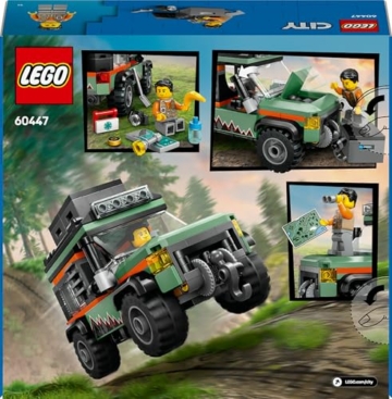 LEGO City Offroad Geländewagen - Bauspielzeug Set für Jungen und Mädchen ab 6 Jahren - Geschenk zum Geburtstag oder für Feiertage - Inkl. Abenteurer Minifigur und Zubehör 60447 - 12