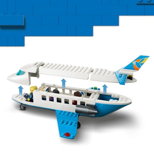 LEGO City Passagierjet Spielzeug - Flugzeug Modellbausatz mit 4 Minifiguren und Reisezubehör - Lernspielzeug - Geburtstagsgeschenk für Jungen ab 4 Jahren - 60492 - 2