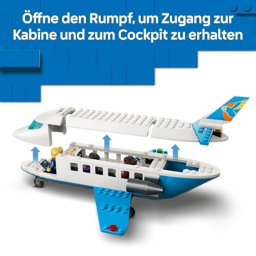 LEGO City Passagierjet Spielzeug - Flugzeug Modellbausatz mit 4 Minifiguren und Reisezubehör - Lernspielzeug - Geburtstagsgeschenk für Jungen ab 4 Jahren - 60492 - 6