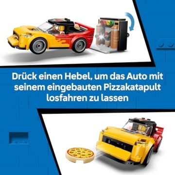 LEGO City Pizza-Liefererlebnis mit Fahrzeugen - inkl. Spielzeugauto, Roller, Drohne, Arcade-Automat und 4 Minifiguren - Geburtstagsgeschenk für Jungen ab 6 Jahren - 60496 - 7