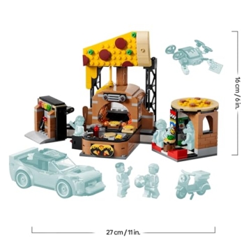 LEGO City Pizza-Liefererlebnis mit Fahrzeugen - inkl. Spielzeugauto, Roller, Drohne, Arcade-Automat und 4 Minifiguren - Geburtstagsgeschenk für Jungen ab 6 Jahren - 60496 - 8