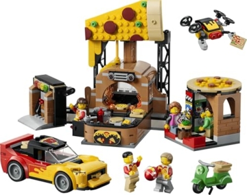 LEGO City Pizza-Liefererlebnis mit Fahrzeugen - inkl. Spielzeugauto, Roller, Drohne, Arcade-Automat und 4 Minifiguren - Geburtstagsgeschenk für Jungen ab 6 Jahren - 60496 - 9