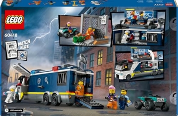 LEGO City Polizeitruck mit Labor, Polizei-Set mit Quad und LKW-Spielzeug für Kinder, Geschenk für Jungs und Mädchen ab 7 Jahre, plus 5 Minifiguren – 2 Polizisten, 1 Wissenschaftler und 2 Ganoven 60418 - 12