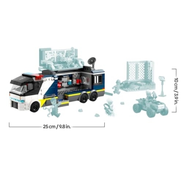 LEGO City Polizeitruck mit Labor, Polizei-Set mit Quad und LKW-Spielzeug für Kinder, Geschenk für Jungs und Mädchen ab 7 Jahre, plus 5 Minifiguren – 2 Polizisten, 1 Wissenschaftler und 2 Ganoven 60418 - 9