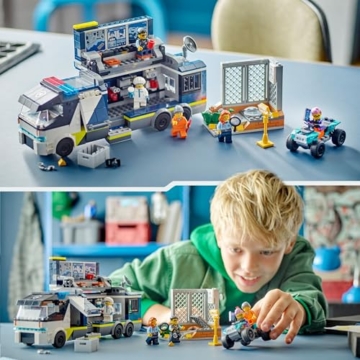 LEGO City Polizeitruck mit Labor, Polizei-Set mit Quad und LKW-Spielzeug für Kinder, Geschenk für Jungs und Mädchen ab 7 Jahre, plus 5 Minifiguren – 2 Polizisten, 1 Wissenschaftler und 2 Ganoven 60418 - 10