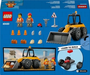 LEGO City Radlader - Spielzeugbagger für Kleinkinder, Mädchen und Jungen ab 4 Jahren - Fahrzeug Spielset - Montessori Geschenkideen für die Vorschule - Set mit 2 Bauarbeiter Minifiguren 60450 - 12