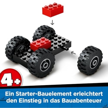 LEGO City Radlader - Spielzeugbagger für Kleinkinder, Mädchen und Jungen ab 4 Jahren - Fahrzeug Spielset - Montessori Geschenkideen für die Vorschule - Set mit 2 Bauarbeiter Minifiguren 60450 - 3