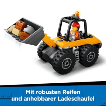 LEGO City Radlader - Spielzeugbagger für Kleinkinder, Mädchen und Jungen ab 4 Jahren - Fahrzeug Spielset - Montessori Geschenkideen für die Vorschule - Set mit 2 Bauarbeiter Minifiguren 60450 - 5