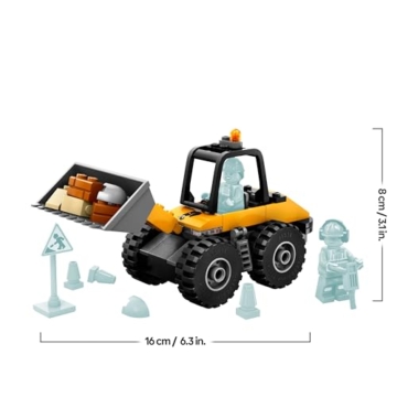 LEGO City Radlader - Spielzeugbagger für Kleinkinder, Mädchen und Jungen ab 4 Jahren - Fahrzeug Spielset - Montessori Geschenkideen für die Vorschule - Set mit 2 Bauarbeiter Minifiguren 60450 - 8