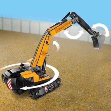 LEGO City Raupenbagger, Spielzeugbagger für Kinder ab 8 Jahren, Bauspielzeug mit Bagger-Modell, baubarer LKW mit Zubehör und 3 Minifiguren 60420 - 2
