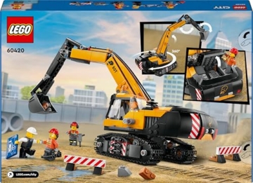 LEGO City Raupenbagger, Spielzeugbagger für Kinder ab 8 Jahren, Bauspielzeug mit Bagger-Modell, baubarer LKW mit Zubehör und 3 Minifiguren 60420 - 13