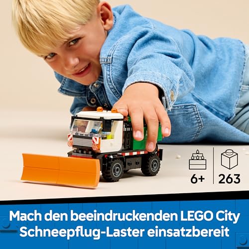 LEGO City Schneepflug - Spielzeug Set mit Minifigur, Werkzeugen und Streufunktion - Geburtstagsgeschenk für Jungen ab 6 Jahren und Technikfans - 60490 - 2
