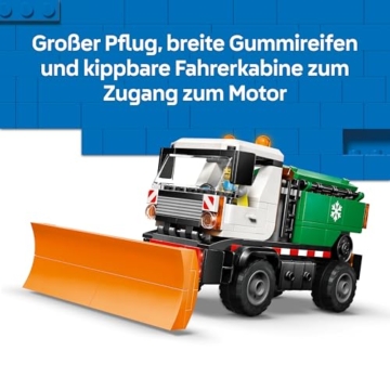 LEGO City Schneepflug - Spielzeug Set mit Minifigur, Werkzeugen und Streufunktion - Geburtstagsgeschenk für Jungen ab 6 Jahren und Technikfans - 60490 - 3