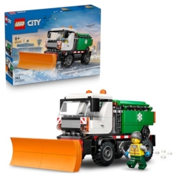 LEGO City Schneepflug - Spielzeug Set mit Minifigur, Werkzeugen und Streufunktion - Geburtstagsgeschenk für Jungen ab 6 Jahren und Technikfans - 60490 - 1