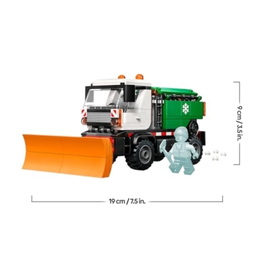 LEGO City Schneepflug - Spielzeug Set mit Minifigur, Werkzeugen und Streufunktion - Geburtstagsgeschenk für Jungen ab 6 Jahren und Technikfans - 60490 - 9
