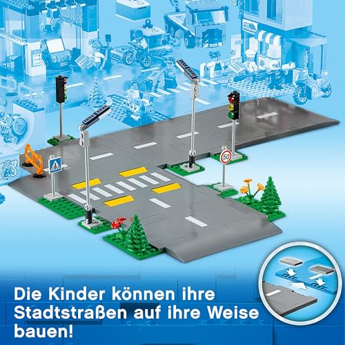 LEGO City Straßenkreuzung mit Ampeln, Bauset mit im Dunkeln leuchtenden Steinen 60304 - 3
