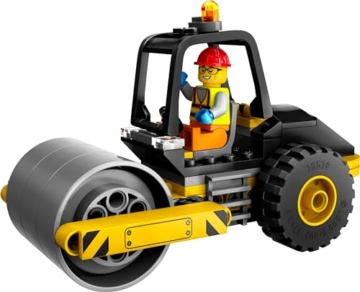LEGO City Straßenwalze, Baustellenfahrzeug für Kinder ab 5 Jahren, Dampfwalze-Spielzeug mit Bauarbeiter-Minifigur, fantasievolles Spielerlebnis für Jungs und Mädchen, kleines, lustiges Geschenk 60401 - 8