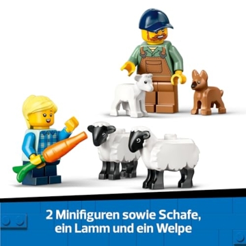 LEGO City Traktor mit Anhänger - Bauernhof Spielzeug mit Traktor & Tierfiguren - Montessori Spielsets für Jungen und Mädchen ab 4 Jahren - Geschenk mit 2 Minifiguren 60461 - 6