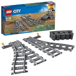 LEGO City Weichen, 6 Elemente, Erweiterungsset für Kinder, Spielzeug Set 60238 - 1