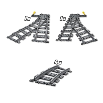 LEGO City Weichen, 6 Elemente, Erweiterungsset für Kinder, Spielzeug Set 60238 - 3