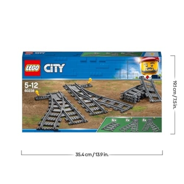 LEGO City Weichen, 6 Elemente, Erweiterungsset für Kinder, Spielzeug Set 60238 - 7