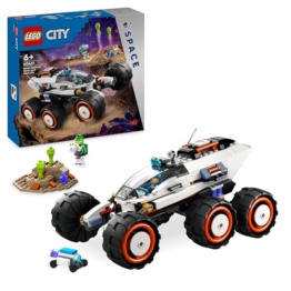 LEGO City Weltraum-Rover mit Außerirdischen, Auto-Set mit Roboter- und Alien-Spielzeug-Figuren, Geburtstagsgeschenk für Jungs und Mädchen ab 6 Jahren, mit 2 Minifiguren und einer Planetenkulisse 60431 - 1