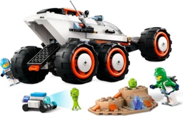 LEGO City Weltraum-Rover mit Außerirdischen, Auto-Set mit Roboter- und Alien-Spielzeug-Figuren, Geburtstagsgeschenk für Jungs und Mädchen ab 6 Jahren, mit 2 Minifiguren und einer Planetenkulisse 60431 - 4