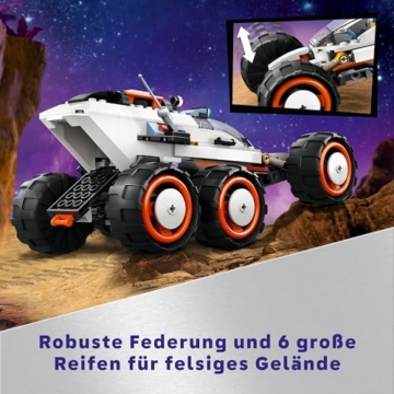 LEGO City Weltraum-Rover mit Außerirdischen, Auto-Set mit Roboter- und Alien-Spielzeug-Figuren, Geburtstagsgeschenk für Jungs und Mädchen ab 6 Jahren, mit 2 Minifiguren und einer Planetenkulisse 60431 - 5