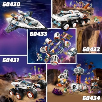 LEGO City Weltraum-Rover mit Außerirdischen, Auto-Set mit Roboter- und Alien-Spielzeug-Figuren, Geburtstagsgeschenk für Jungs und Mädchen ab 6 Jahren, mit 2 Minifiguren und einer Planetenkulisse 60431 - 9