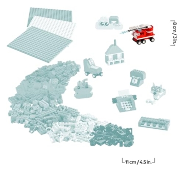 LEGO Classic Creative Build-and-Play Box - Colourful Bricks Set - Build a House, Dog, Fire Engine Toy, Piano Keyboard, Clouds & Rainbow - Arts and Crafts Kit for 5+ Year Old Boys & Girls - 11044 - 9