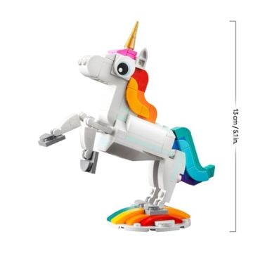 LEGO Creator 3-in-1 Magisches Einhorn - Spielzeug mit Minifiguren - Tierfigur verwandelt Sich in EIN Seepferdchen oder einen Pfau - Kreatives Geschenk für Mädchen und Jungen ab 7 Jahren - 31140 - 7