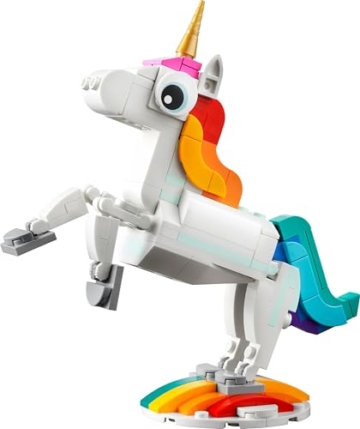 LEGO Creator 3-in-1 Magisches Einhorn - Spielzeug mit Minifiguren - Tierfigur verwandelt Sich in EIN Seepferdchen oder einen Pfau - Kreatives Geschenk für Mädchen und Jungen ab 7 Jahren - 31140 - 9