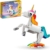 LEGO Creator 3 in 1 Magisches Einhorn Spielzeug, Verwandelt von Einhorn zu Seepferdchen zu Pfau, Regenbogen Tierfiguren Einhorn Geschenk für Enkelkinder Mädchen Jungen Spielzeug zum Zusammenbauen - 1