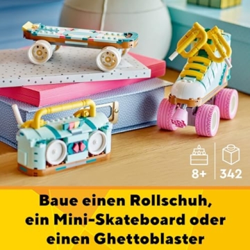 LEGO Creator 3-in-1 Retro Rollschuh – Spielzeug zum Bauen und Ausstellen - Verwandelt sich in ein Mini-Skateboard oder ein Boombox Radio – Kreatives Geschenk für Mädchen und Jungen ab 8 Jahren – 31148 - 2