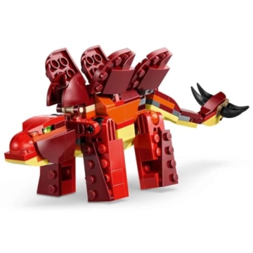 LEGO Creator 3-in-1-Set 31379 Wilder Dinosaurier Spielzeug - Set mit 3 Bauoptionen, Velociraptor, Stegosaurus oder Flugsaurier - Figuren für Kinder ab 8 Jahren - Geschenk für Jungen & Mädchen - 31379 - 4