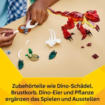 LEGO Creator 3-in-1-Set 31379 Wilder Dinosaurier Spielzeug - Set mit 3 Bauoptionen, Velociraptor, Stegosaurus oder Flugsaurier - Figuren für Kinder ab 8 Jahren - Geschenk für Jungen & Mädchen - 31379 - 7