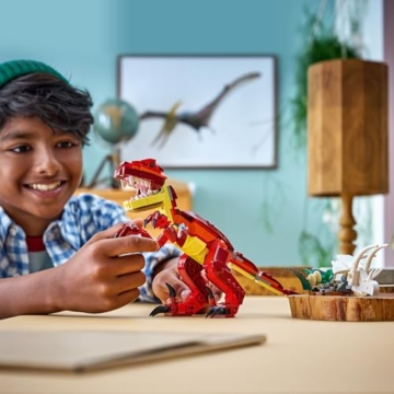 LEGO Creator 3-in-1-Set 31379 Wilder Dinosaurier Spielzeug - Set mit 3 Bauoptionen, Velociraptor, Stegosaurus oder Flugsaurier - Figuren für Kinder ab 8 Jahren - Geschenk für Jungen & Mädchen - 31379 - 9