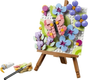 LEGO Creator 3-in-1-Set Deko-Blumengemälde - 3D Modellbau - 3 Bauoptionen: Gemälde, Bilderrahmen oder Flamingo Skizze - Kinderzimmer Deko - Geschenkidee für Kinder ab 8 Jahren - 31390 - 9